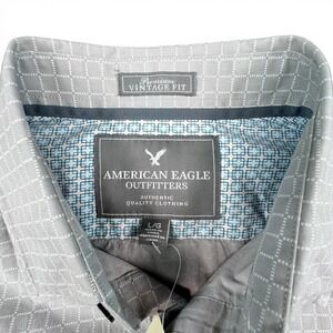 American Eagle Outfitters Shirt Mens Large Gray Long Sleeve Button Up Casual